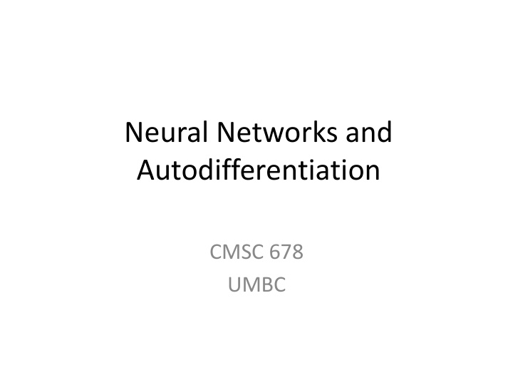 autodifferentiation