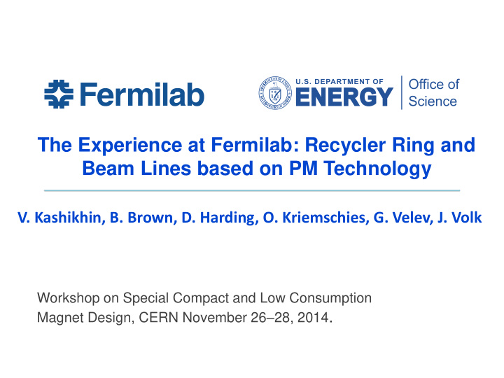 the experience at fermilab recycler ring and beam lines