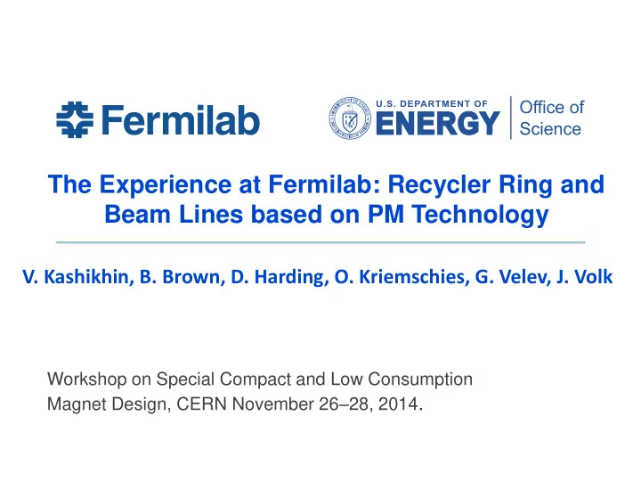 the experience at fermilab recycler ring and beam lines