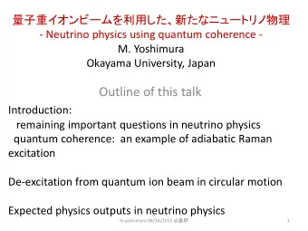 - Neutrino physics