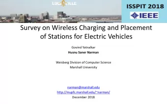 of Stations for Electric Vehicles  Govind Yatnalkar  Husnu Saner Narman  Weisberg Division of