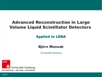 Advanced Reconstruction in Large  Volume Liquid Scintillator Detectors  Applied to LENA  Bjrn
