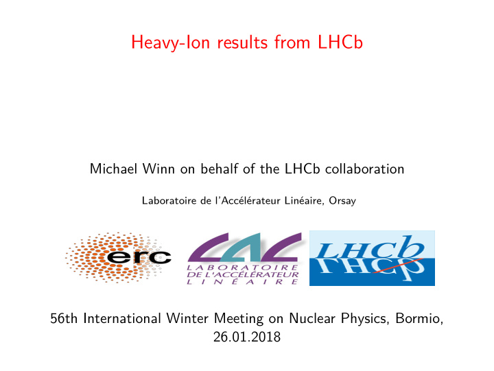 heavy ion results from lhcb
