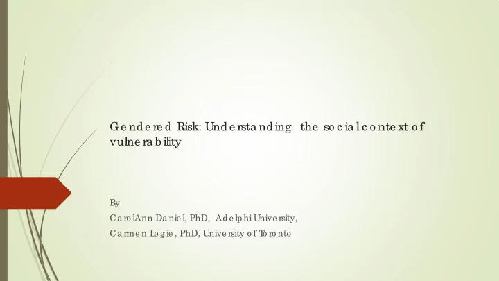 by ca ro lann da nie l phd ade lphi unive rsity ca rme n
