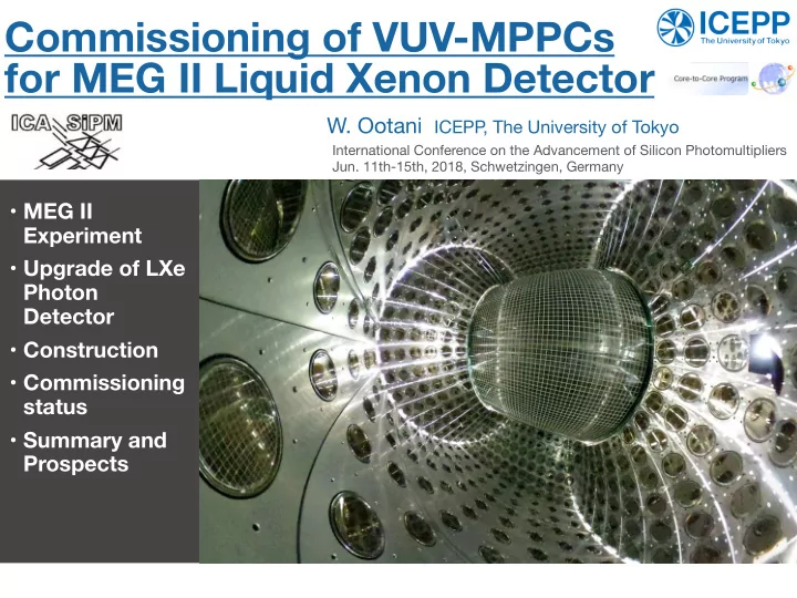 commissioning of vuv mppcs for meg ii liquid xenon