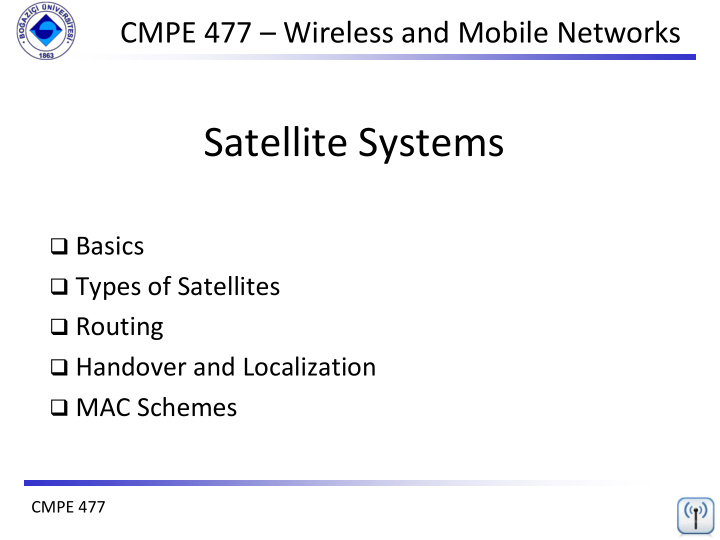 satellite systems