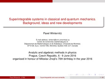 Superintegrable systems in classical and quantum mechanics.  Background, ideas and new developments