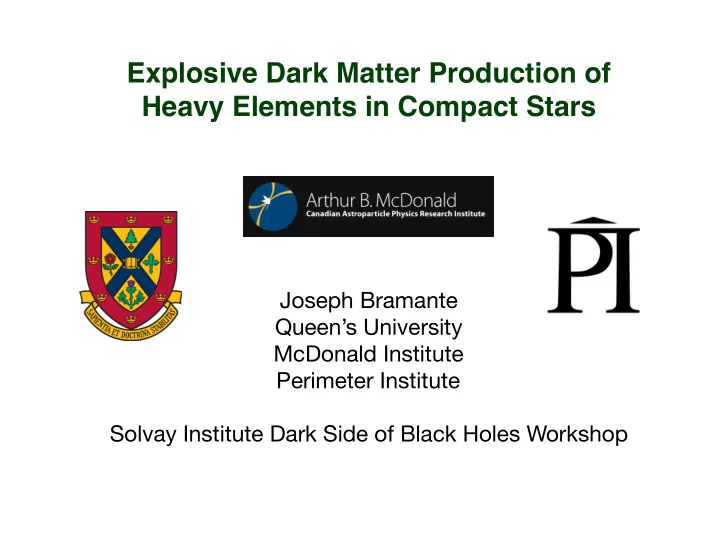 explosive dark matter production of heavy elements in