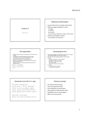 Reference  informa9on    Consult  reference  for  complete  informa9on!
