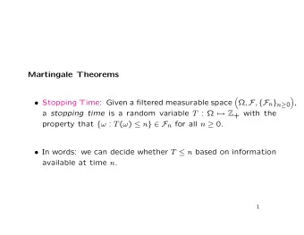 , F , {F n } n  0 , P  be a fil- tered probability space. Suppose that the process { X n } n