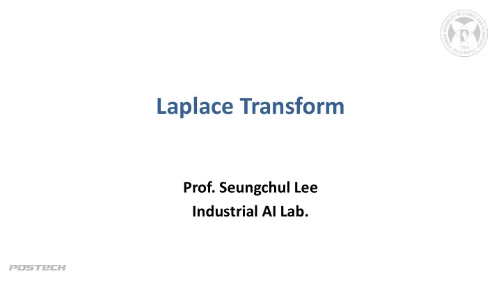 laplace transform