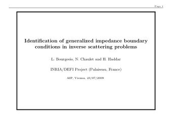 Identification of generalized impedance boundary  conditions in inverse scattering problems  L.
