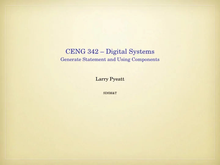 ceng 342 digital systems