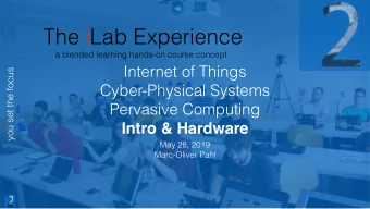 The iLab Experience  a blended learning hands-on course concept  Internet of Things  you set the