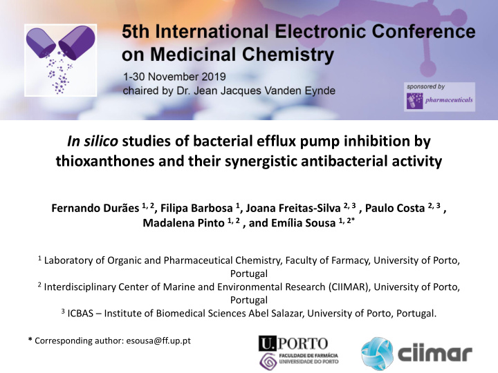 in silico studies of bacterial efflux pump inhibition by