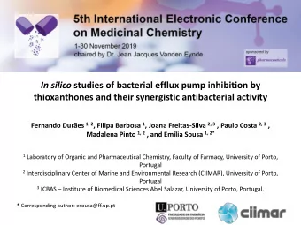 In silico studies of bacterial efflux pump inhibition by  thioxanthones and their synergistic