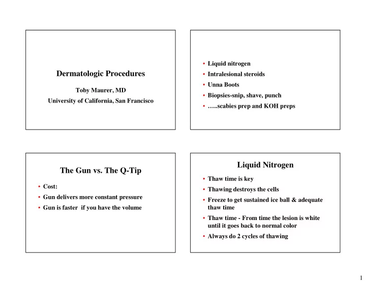 dermatologic procedures