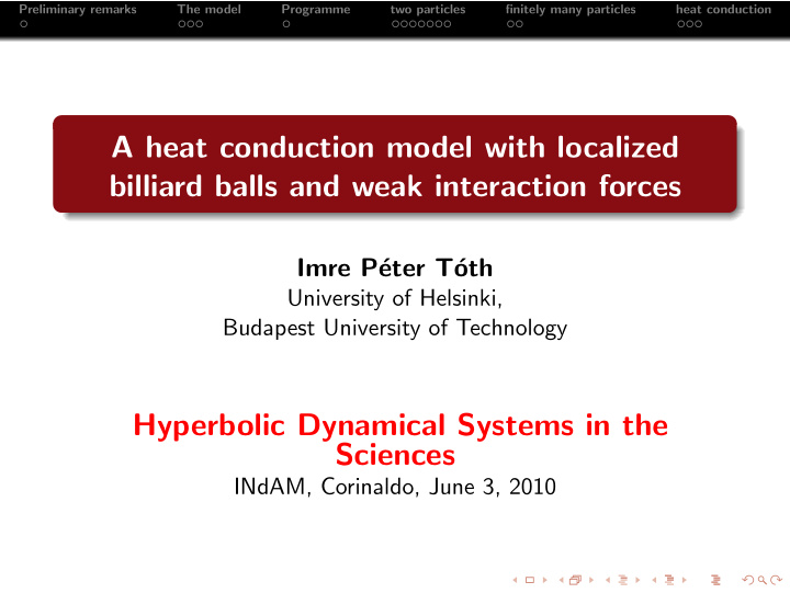 a heat conduction model with localized billiard balls and