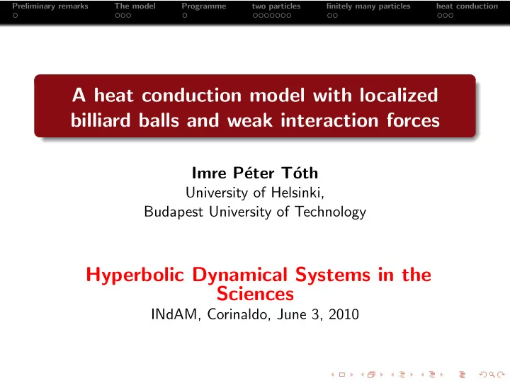 a heat conduction model with localized billiard balls and