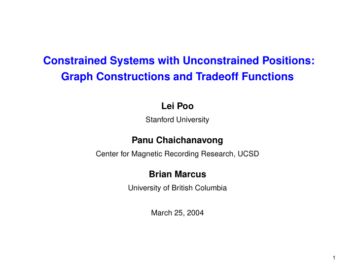 constrained systems with unconstrained positions graph