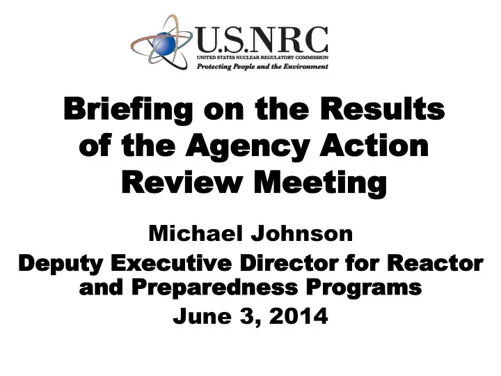 briefing briefing on on the the resul results ts