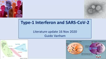 Type-1 Interferon and SARS-CoV-2  Literature update 16 Nov 2020  Guido Vanham  16/11/2020  1