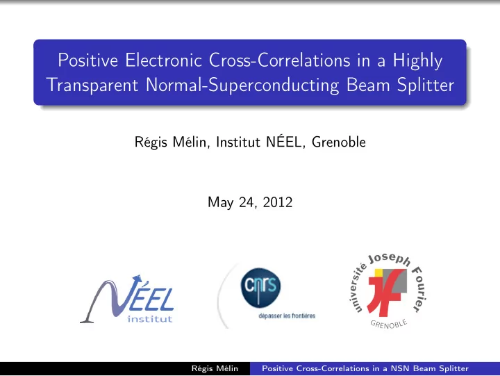 positive electronic cross correlations in a highly