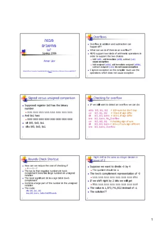 Overflow in addition and subtraction can    happen if??  ta7  What can