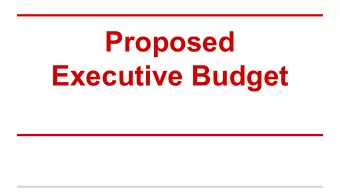 Proposed  Executive Budget  Main Issues for Chardon   New calculation of state share and how it