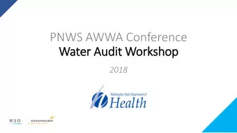 PNWS AWWA Conference  Water Audit Workshop  2018  In  Introductions  Mike Dexel  Reinhard Sturm