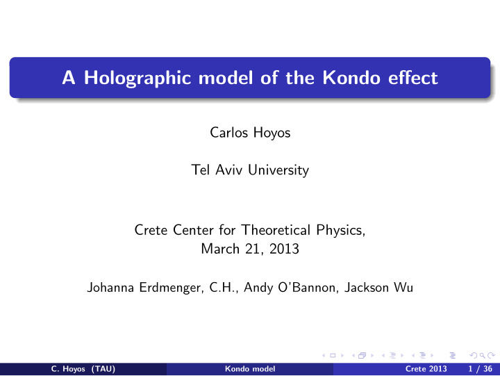 a holographic model of the kondo effect