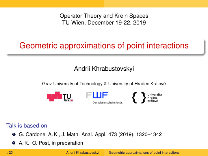 geometric approximations of point interactions