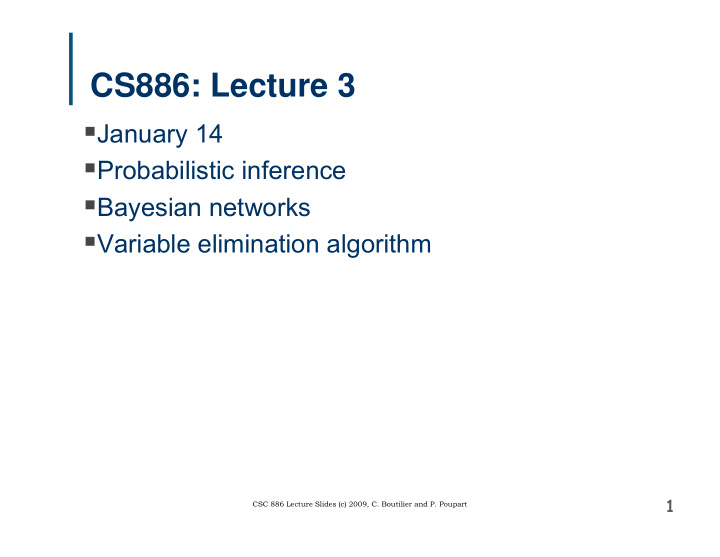 cs886 lecture 3