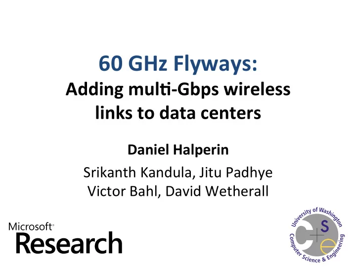 60 ghz flyways
