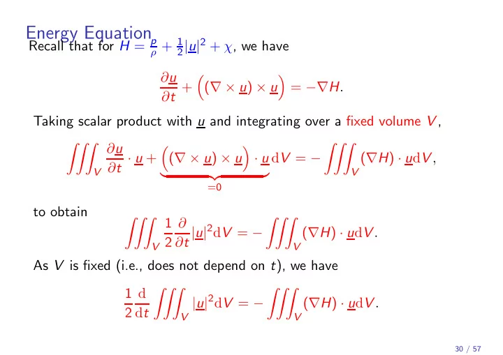 energy equation