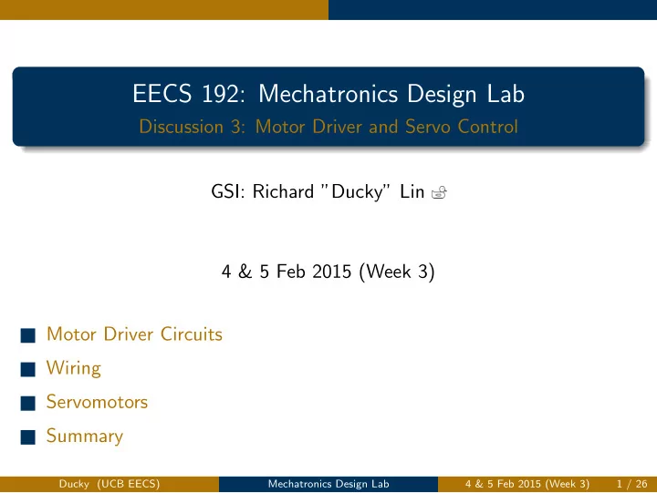 eecs 192 mechatronics design lab