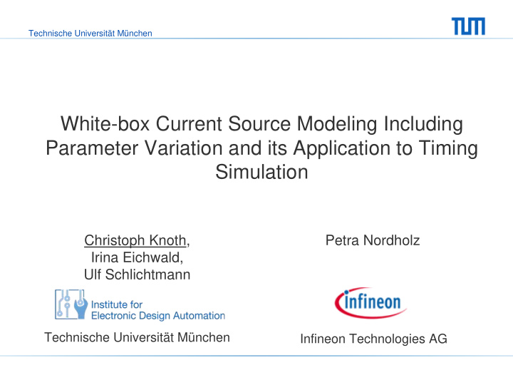 white box current source modeling including parameter