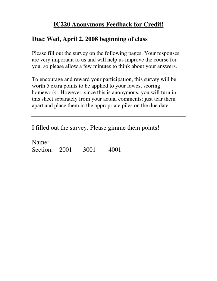 ic220 anonymous feedback for credit due wed april 2 2008