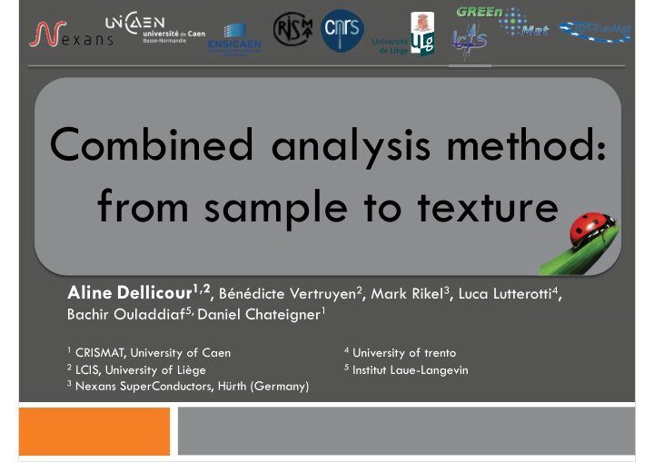 combined analysis method from sample to texture