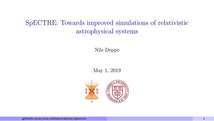 spectre towards improved simulations of relativistic