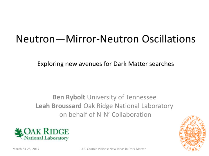 neutron mirror neutron oscillations