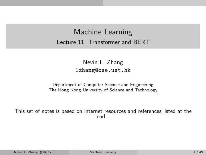machine learning