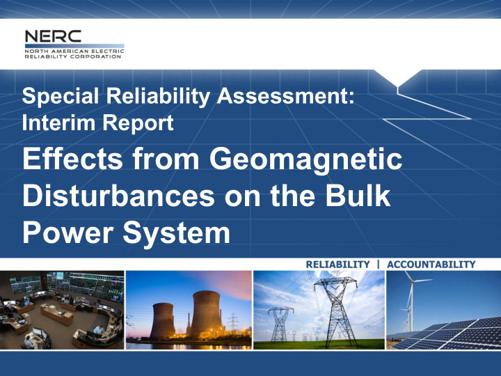 effects from geomagnetic disturbances on the bulk power