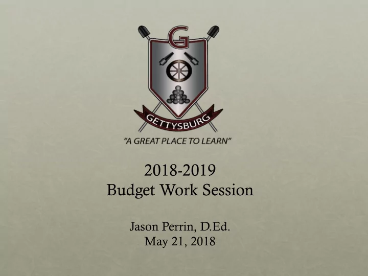 2018 2019 budget work session