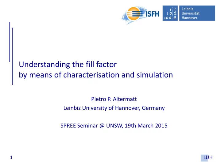 by means of characterisation and simulation
