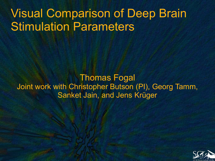 visual comparison of deep brain stimulation parameters
