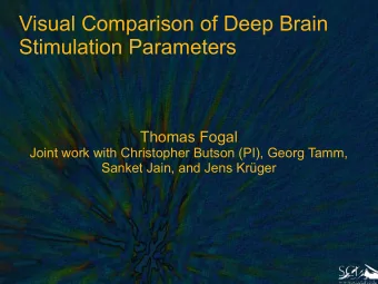 Visual Comparison of Deep Brain  Stimulation Parameters  Thomas Fogal  Joint work with Christopher