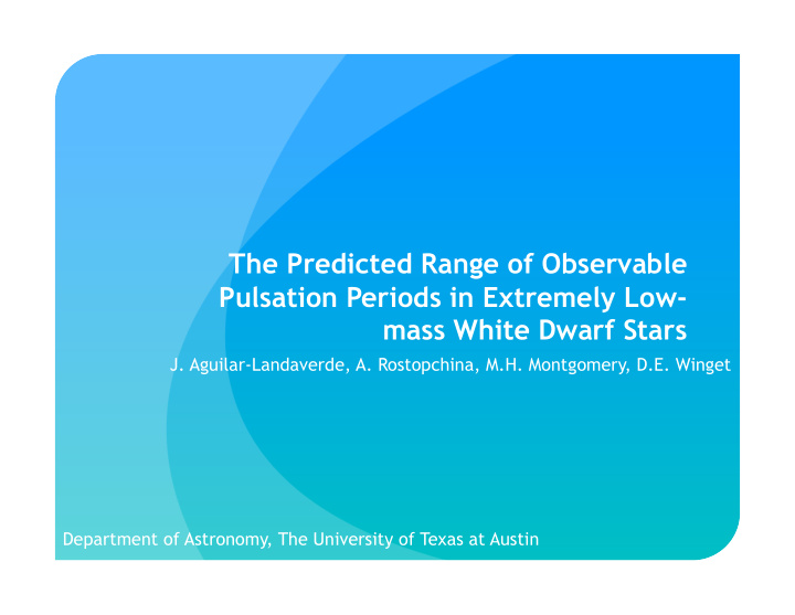 the predicted range of observable pulsation periods in