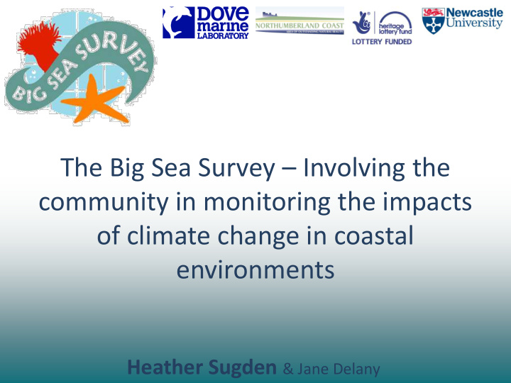 the big sea survey involving the community in monitoring