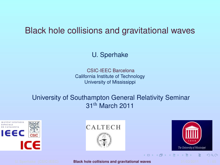 black hole collisions and gravitational waves